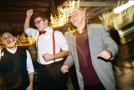 Dan, Sean, and my dad dancing together at Sondra's wedding last Fall